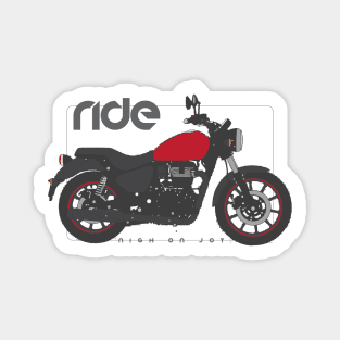 Ride meteor fireball red Sticker